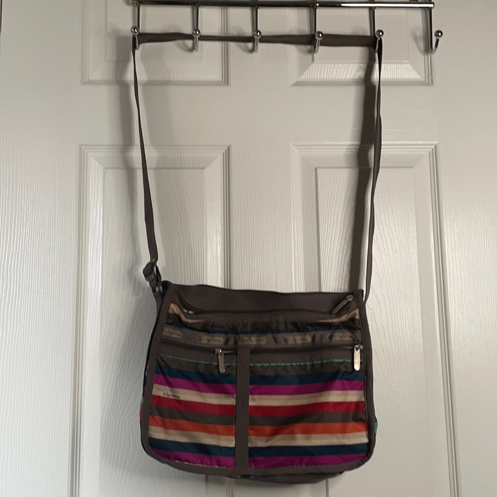 Lesportsac striped crossbody handbag